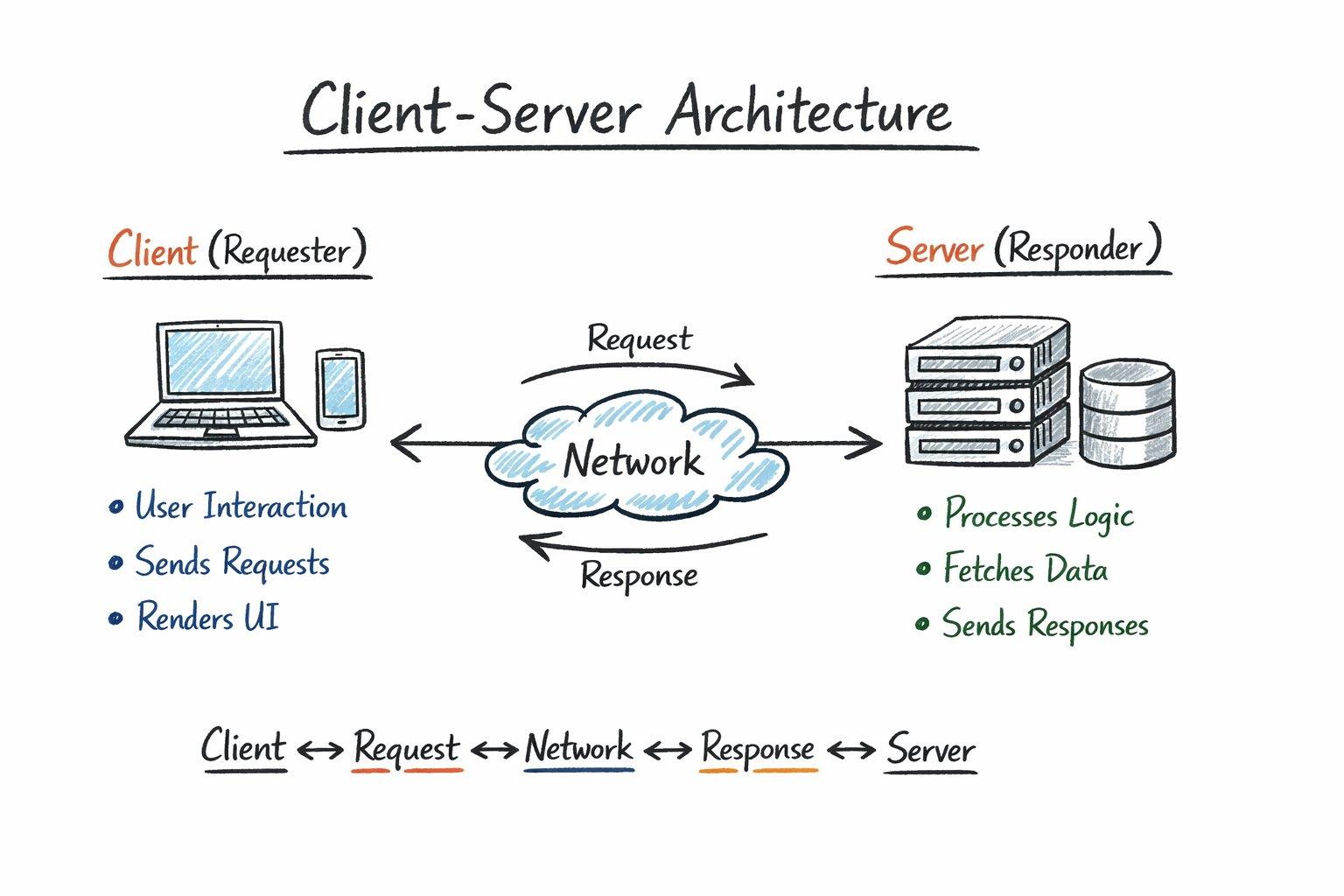 high-level overview of client-server architecture